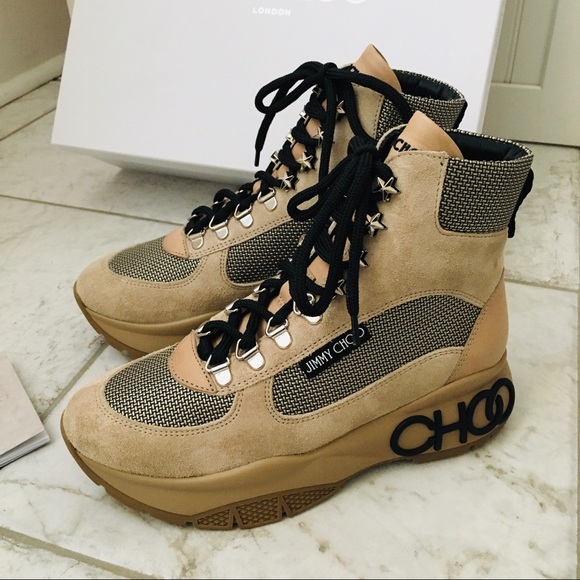 Jimmy Choo Beige and Black Sneakers - Picture 4 of 12